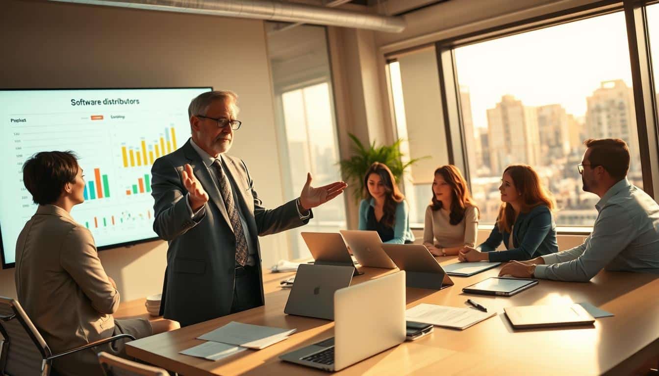 Vendas por distribuidores de software